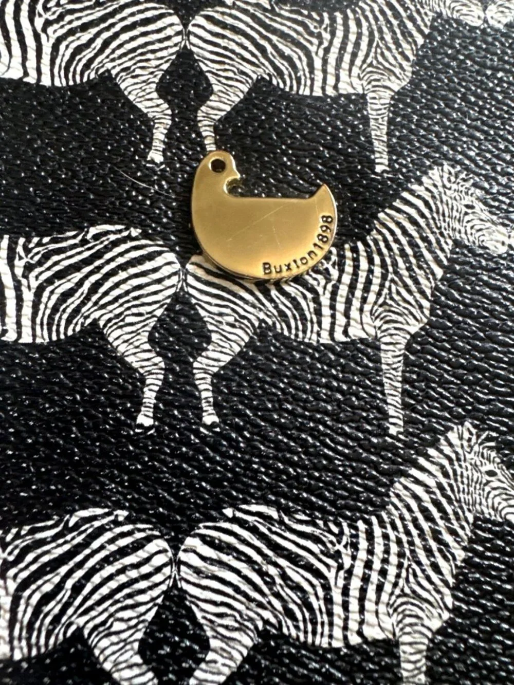 Buxton Black & White Zebra Print Passport Wallet With Multiple Compartments